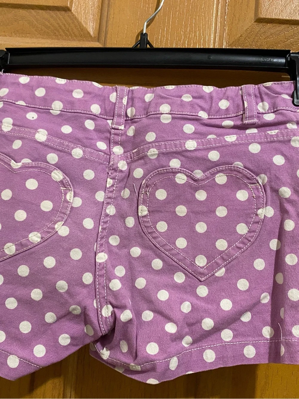 Mini Boden Lavender Polka Dot Girls' Shorts